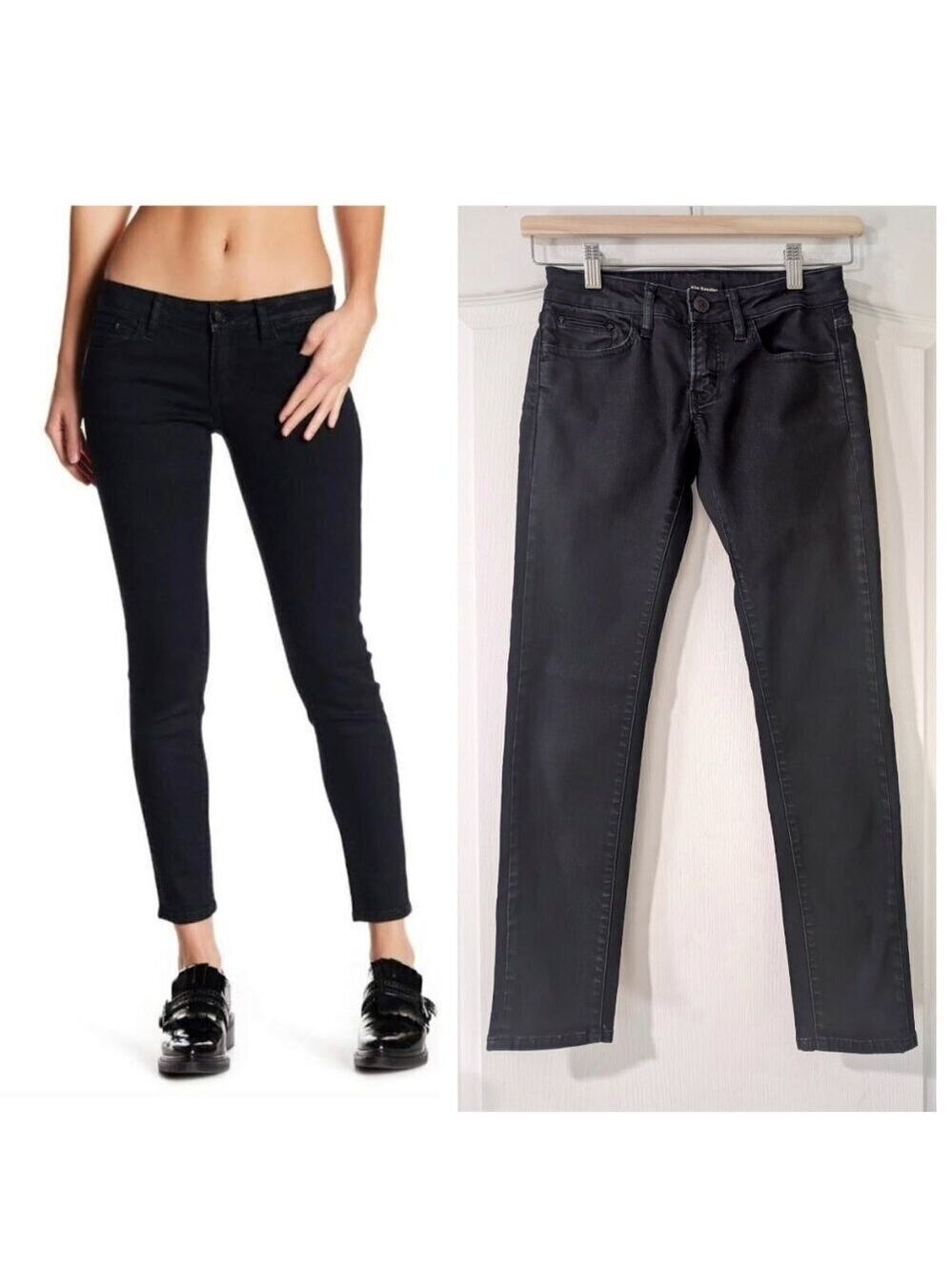 The Kooples | The Soft Denim Short Fit Skinny Jeans in Dark Navy